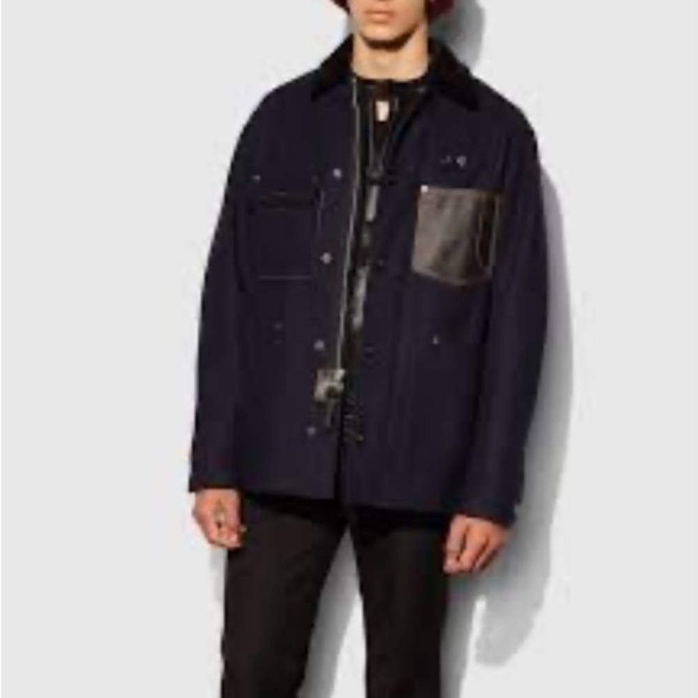 Coach Navy Wool Jacket indigo barn - Picture 2 of 6